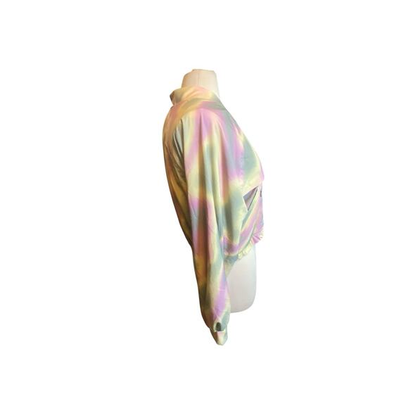 Athleta Girl Gap Collab Lily Pond Yellow Lined Bomber jacket size XXL 16, zip - Picture 15 of 16